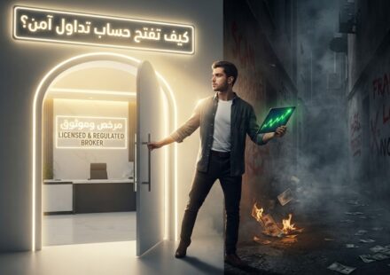 صورة تعبيرية توضح كيف تفتح حساب تداول آمن وتتجنب منصات الاحتيال عبر اختيار وسيط مرخص وموثوق.